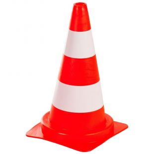 Pachołek drogowy 50cm U-23c | PCV, 1,1 kg, odblaskowy